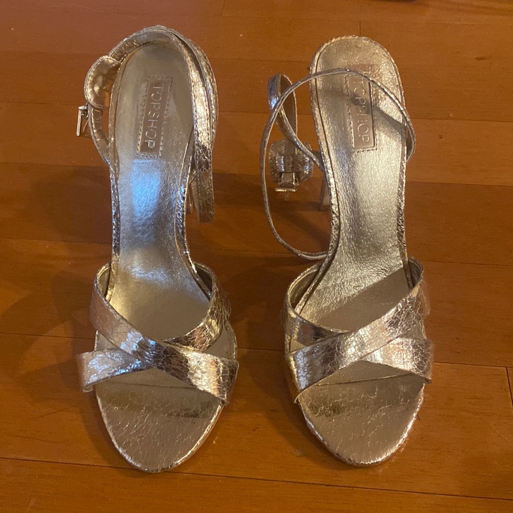 Top shop Gold strappy sandal.